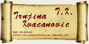Trnjina Kvačanović vizit kartica